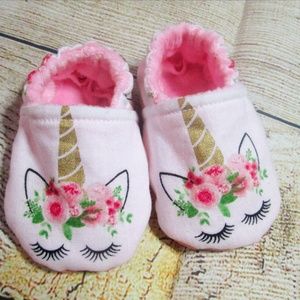 0-3 month baby girl unicorn shoes
